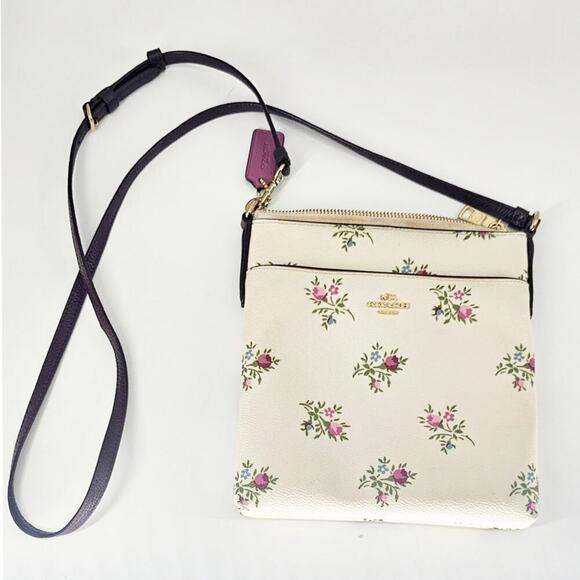 Coach Kitt Messenger Crossbody with Paint Dab Floral Print - Picture 1 of 6